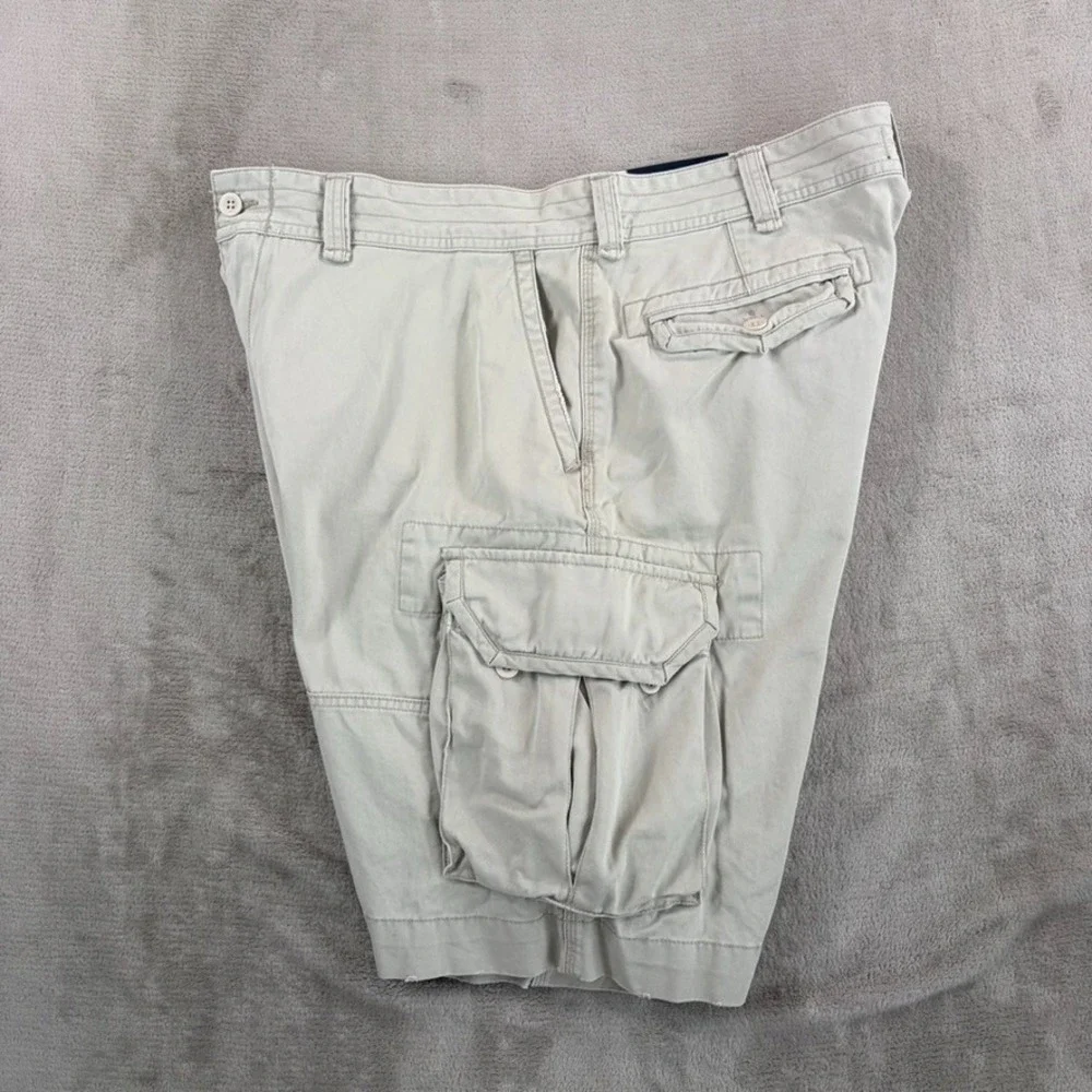 Vintage Polo Ralph Lauren Gellar Fatigue Cargo Shorts in Stone Men 40x10.5 NWT